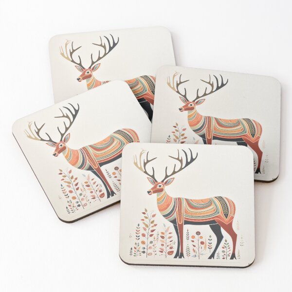 Item preview, Colourful deer designed and sold by JeNoStudio.