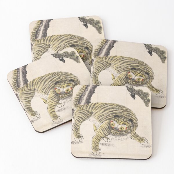Item preview, Tiger art Tiger Painting Korean art Home Decor for Animal Vintage Wall art Pine tree designed and sold by allpalgo.