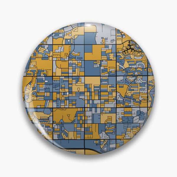 Item preview, Patrón de mapa de Chandler en azul y dorado designed and sold by PatternMaps.