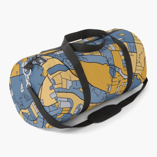 Item preview, Dublin Map Pattern in Blue & Gold designed and sold by PatternMaps.