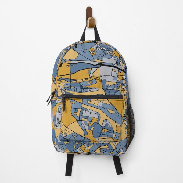 Item preview, Dublin Map Pattern in Blue & Gold designed and sold by PatternMaps.