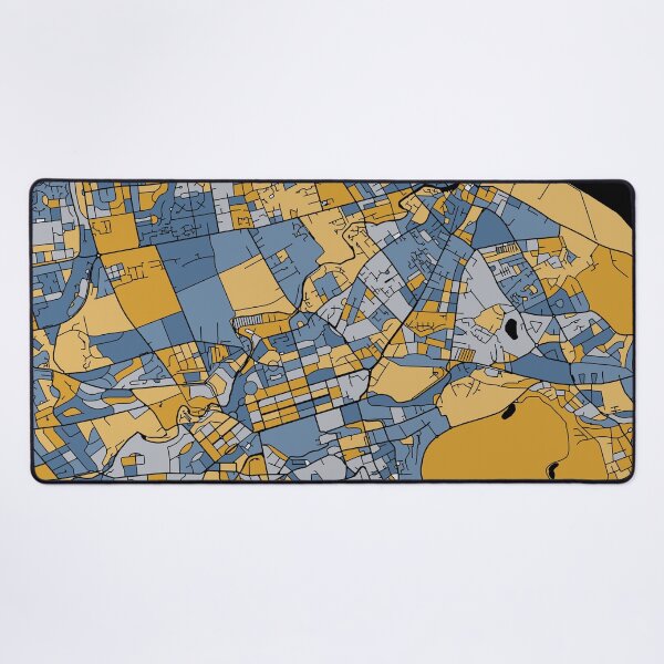 Item preview, Edinburgh Map Pattern in Blue & Gold designed and sold by PatternMaps.
