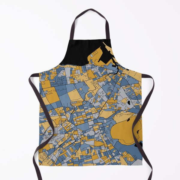 Item preview, Edinburgh Map Pattern in Blue & Gold designed and sold by PatternMaps.