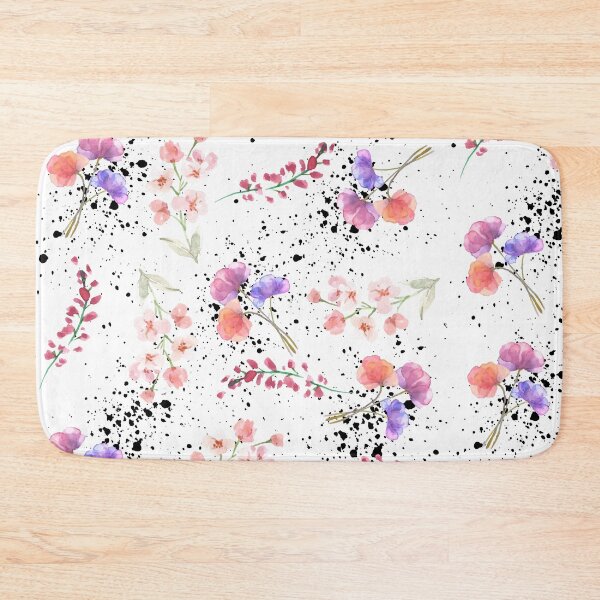 Item preview, Black Ink Splashed Florals designed and sold by BumbleChynxBee.