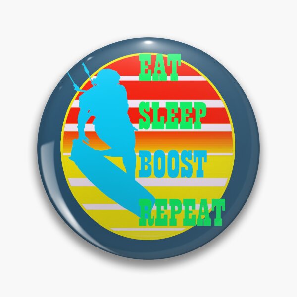 Item preview, Eat Sleep Boost Repeat Female Kitesufer Retro Sunset 2 designed and sold by taiche.