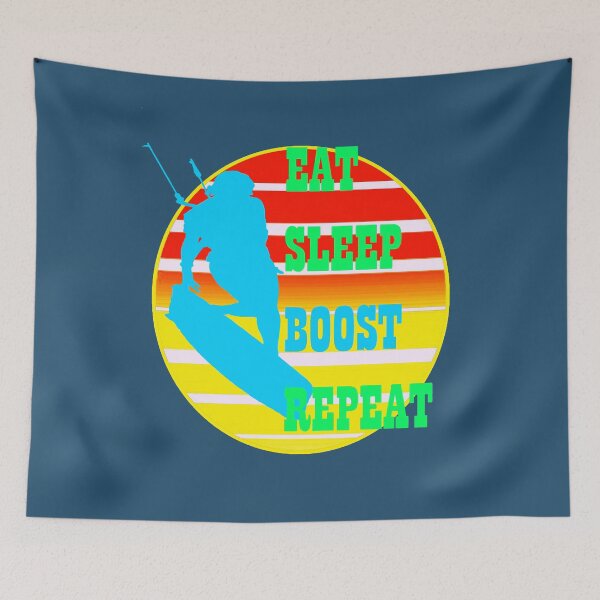 Item preview, Eat Sleep Boost Repeat Female Kitesufer Retro Sunset 2 designed and sold by taiche.