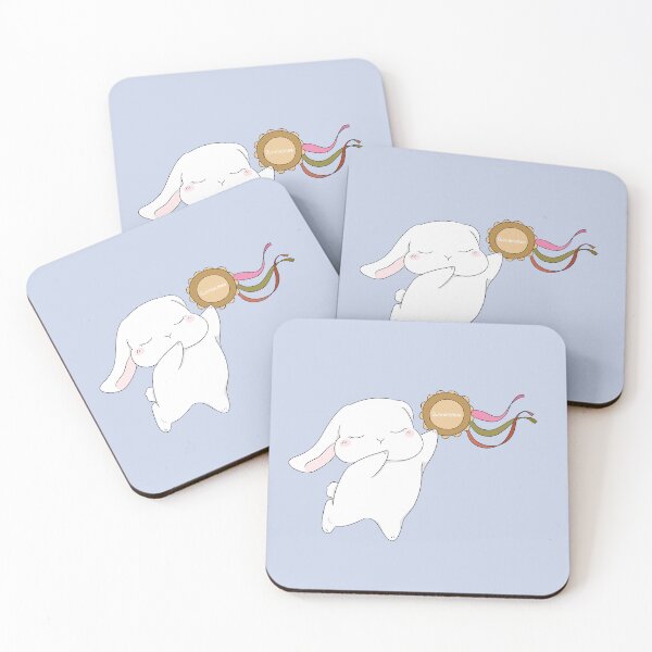 Item preview, Calm Dance Tamborine Bunny | White Holland Lop Rabbit | Bunniesmee designed and sold by bunniesmee.