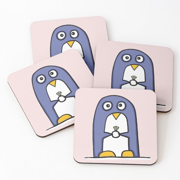 Item preview, Penguin with engagement ring designed and sold by ThomaeArt.