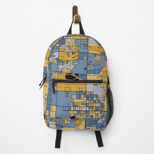Item preview, Fort Collins Map Pattern in Blue & Gold designed and sold by PatternMaps.