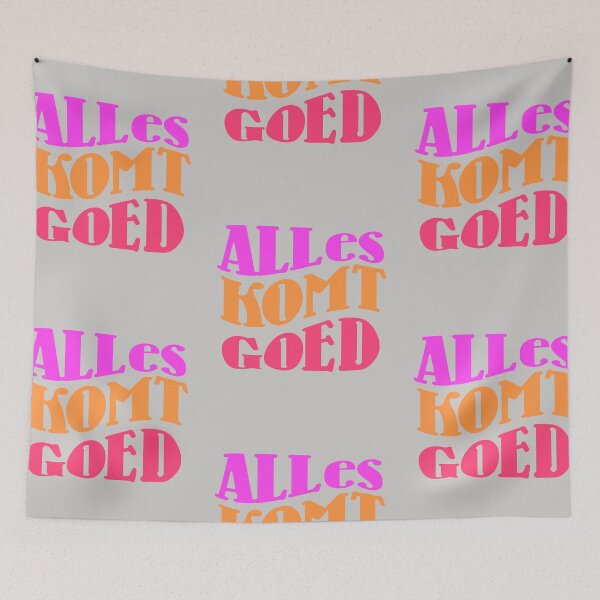 Item preview, Alles Komt Goed, Dutch Saying, Quote in Retro Style designed and sold by DiensDesign.