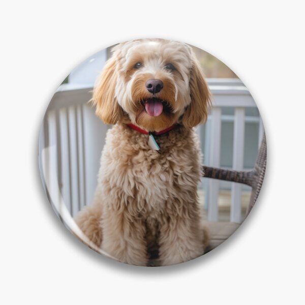 Item preview, Labradoodle on Porch 3 designed and sold by Creative Shed Designs.