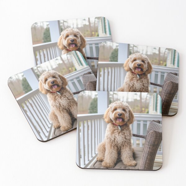 Item preview, Labradoodle on Porch 3 designed and sold by Creative Shed Designs.