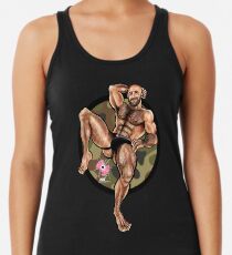 Bullethole Cammo: Manspreading Racerback Tank Top
