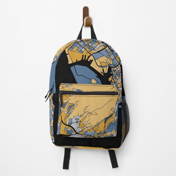 Item preview, Honolulu Map Pattern in Blue & Gold designed and sold by PatternMaps.