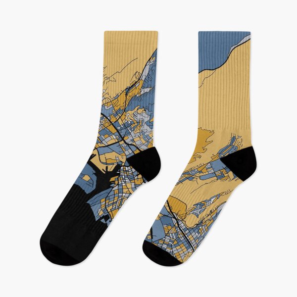 Item preview, Honolulu Map Pattern in Blue & Gold designed and sold by PatternMaps.