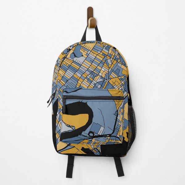 Item preview, Jersey City Map Pattern in Blue & Gold designed and sold by PatternMaps.