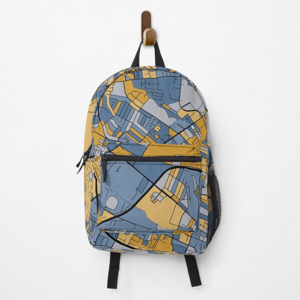 Item preview, Lexington Map Pattern in Blue & Gold designed and sold by PatternMaps.