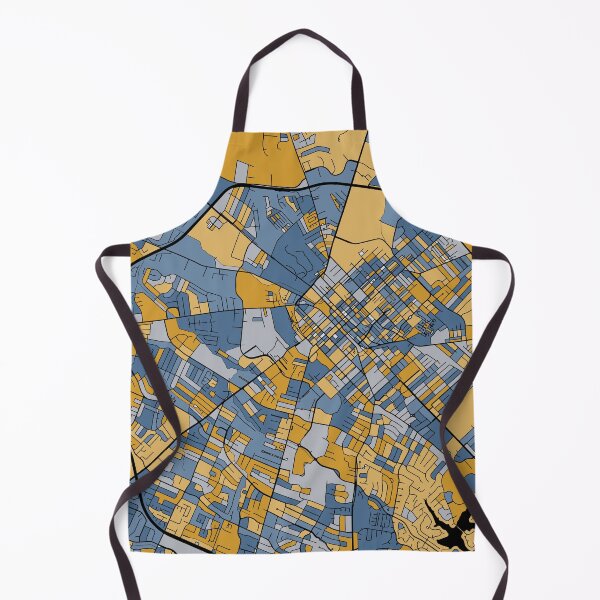Item preview, Lexington Map Pattern in Blue & Gold designed and sold by PatternMaps.
