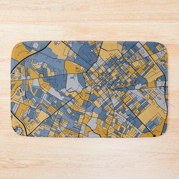 Item preview, Lexington Map Pattern in Blue & Gold designed and sold by PatternMaps.