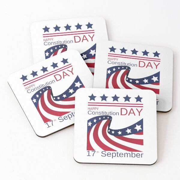 Item preview, Happy Constitution Day Flag designed and sold by mOdesign84.
