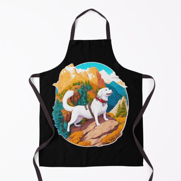Item preview, White Cute Dog Hiking a Beautiful Mountain designed and sold by Ridiculam Toga.