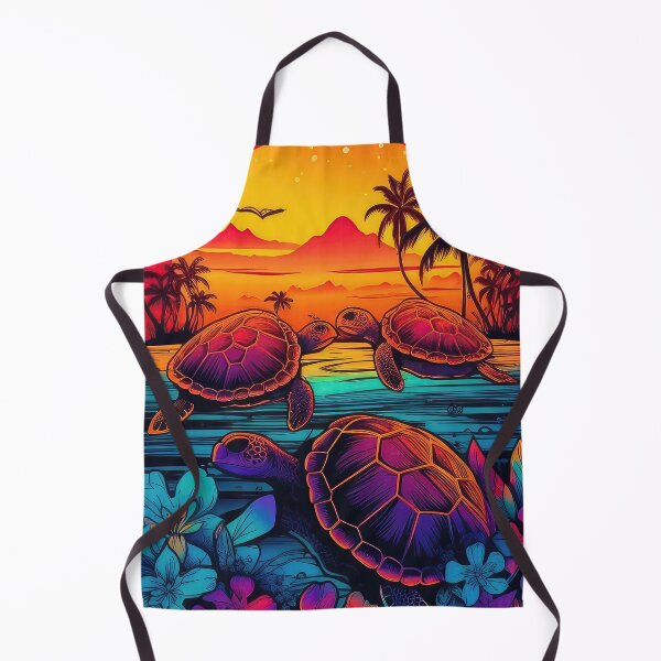 Item preview, Neon Hawaiian Turtle designed and sold by ramblingsaloha.