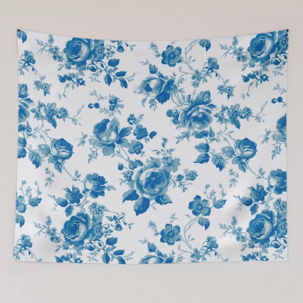 Item preview, Chinoiserie,toile,floral toile,roses,vintage art designed and sold by MariaMarinova.