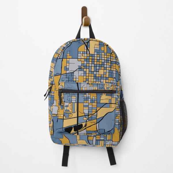 Item preview, Lincoln Map Pattern in Blue & Gold designed and sold by PatternMaps.