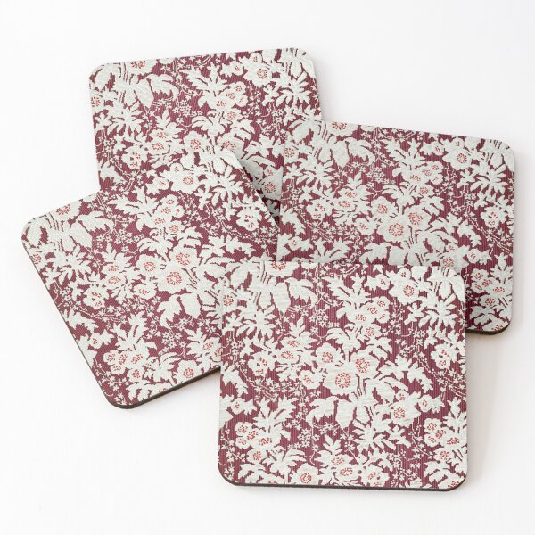 Item preview, floral vintage figured silk designed and sold by fleurdesignart.