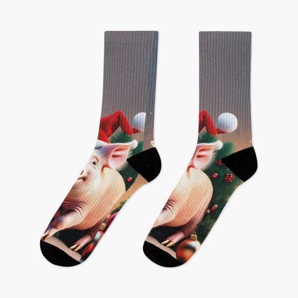 Item preview, funny pig as Santa, merry Christmas designed and sold by Mauswohn.