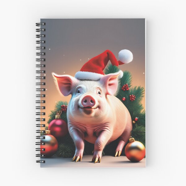 Item preview, funny pig as Santa, merry Christmas designed and sold by Mauswohn.