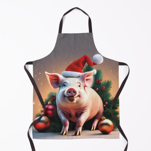 Item preview, funny pig as Santa, merry Christmas designed and sold by Mauswohn.