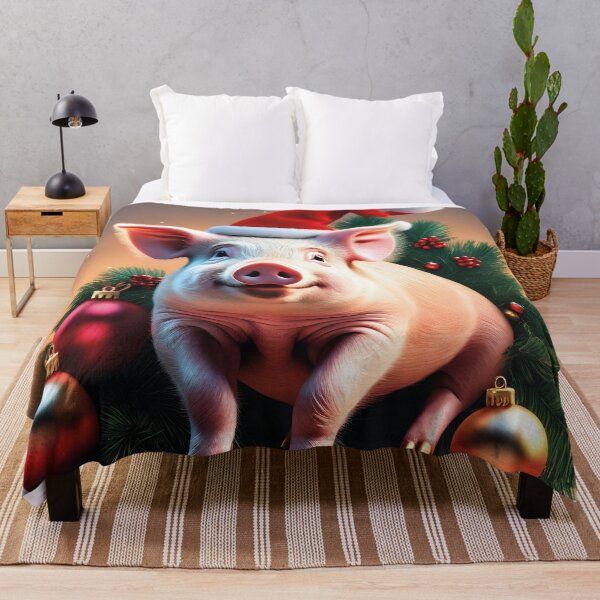 Item preview, funny pig as Santa, merry Christmas designed and sold by Mauswohn.