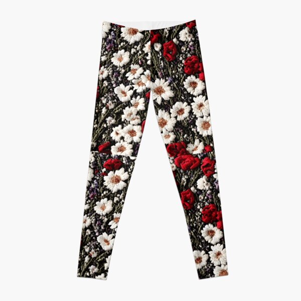 Cotton blend leggings with embroidered logo Multicoloured