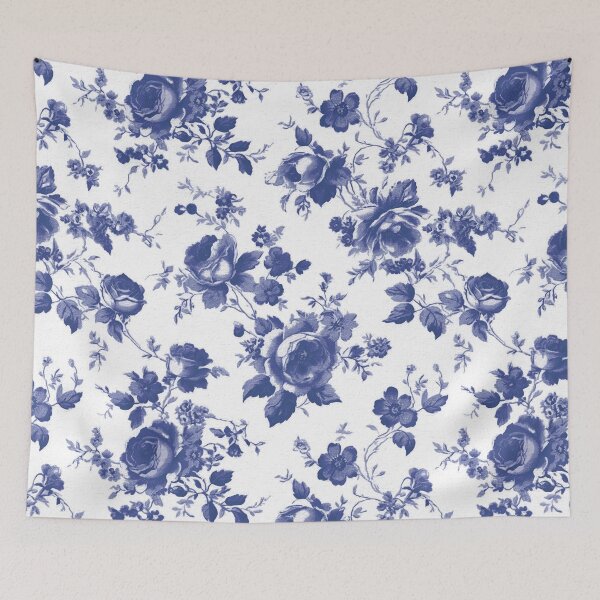 Item preview, Chinoiserie,toile,floral toile,roses,vintage art designed and sold by MariaMarinova.
