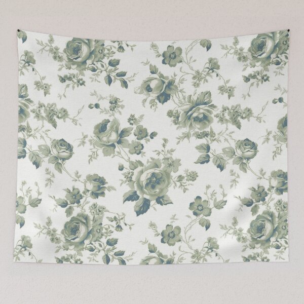 Item preview, Chinoiserie,toile,floral toile,roses,vintage art designed and sold by MariaMarinova.