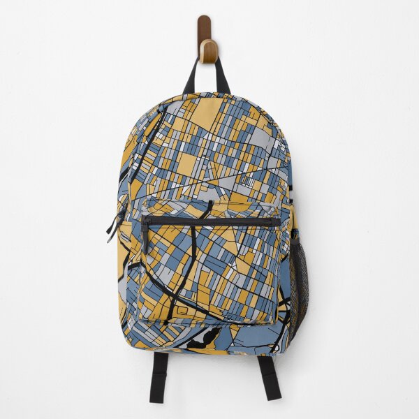 Item preview, Newark Map Pattern in Blue & Gold designed and sold by PatternMaps.