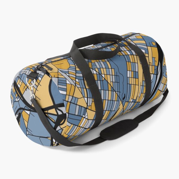 Item preview, Newark Map Pattern in Blue & Gold designed and sold by PatternMaps.