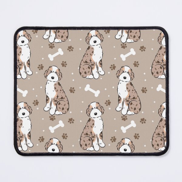 Item preview, Red Merle Tan Aussiedoodle Aussie Doodle Dog designed and sold by Lulupainting.