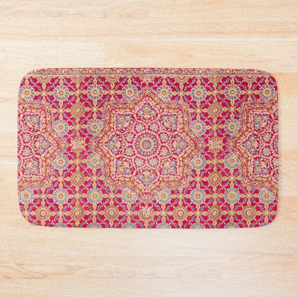 Item preview, Indian embroidery on crimson silk  designed and sold by fleurdesignart.