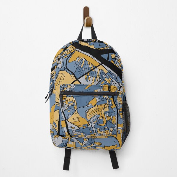 Item preview, Pittsburgh Map Pattern in Blue & Gold designed and sold by PatternMaps.