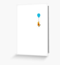 Pooh Balloon Minimalist Greeting Card