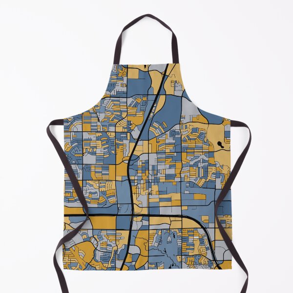 Item preview, Plano Map Pattern in Blue & Gold designed and sold by PatternMaps.