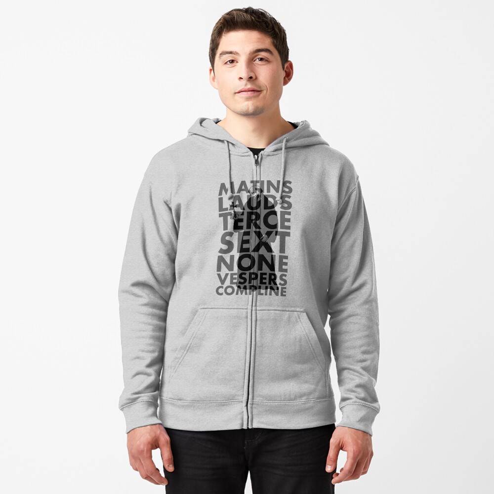 Monk Swag Zipped Hoodie By Papistwhovian Redbubble   Ssrco,mhoodiez,mens,heather Grey,front,square Three Quarter,1000x1000 Bg,f8f8f8.u3 