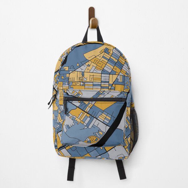 Item preview, Riverside Map Pattern in Blue & Gold designed and sold by PatternMaps.