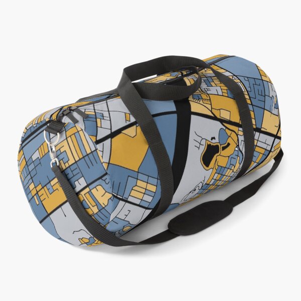 Item preview, Riverside Map Pattern in Blue & Gold designed and sold by PatternMaps.