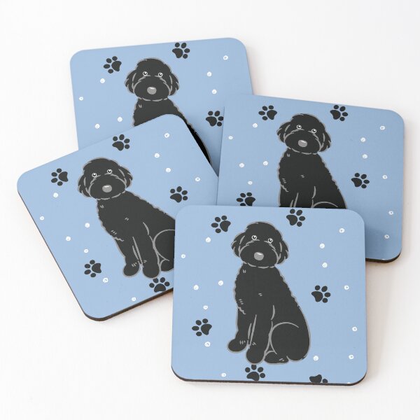 Item preview, Black Aussiedoodle Aussie Doodle Dog designed and sold by Lulupainting.