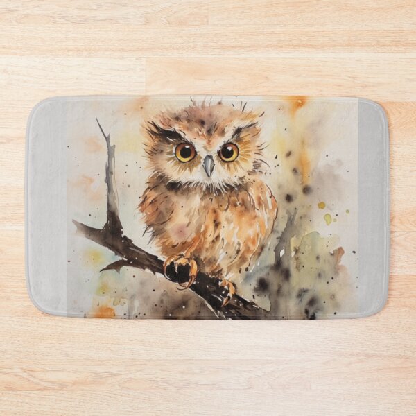 Item preview, Ollie the Owl: A small, curious owl with huge glasses perched on its beak, . designed and sold by Superann8.