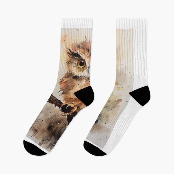 Item preview, Ollie the Owl: A small, curious owl with huge glasses perched on its beak, . designed and sold by Superann8.