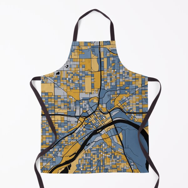 Item preview, Saint Paul Map Pattern in Blue & Gold designed and sold by PatternMaps.